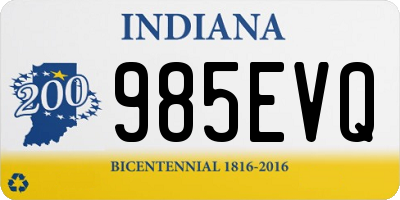IN license plate 985EVQ