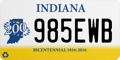 IN license plate 985EWB