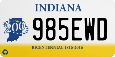 IN license plate 985EWD