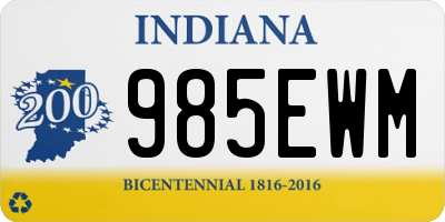 IN license plate 985EWM