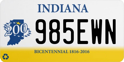 IN license plate 985EWN