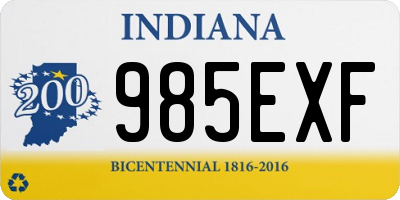 IN license plate 985EXF