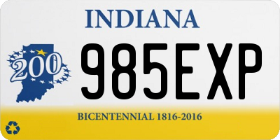 IN license plate 985EXP