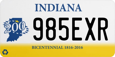 IN license plate 985EXR