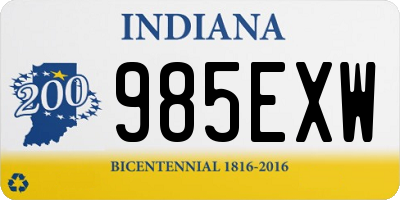 IN license plate 985EXW