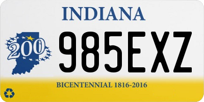 IN license plate 985EXZ