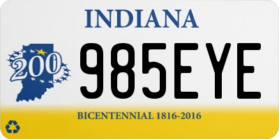 IN license plate 985EYE