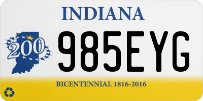 IN license plate 985EYG