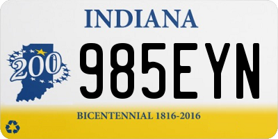 IN license plate 985EYN