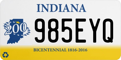 IN license plate 985EYQ