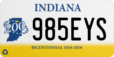 IN license plate 985EYS