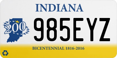 IN license plate 985EYZ