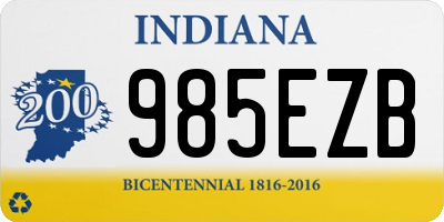 IN license plate 985EZB