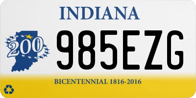 IN license plate 985EZG