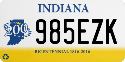 IN license plate 985EZK