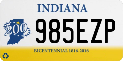 IN license plate 985EZP