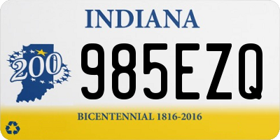 IN license plate 985EZQ