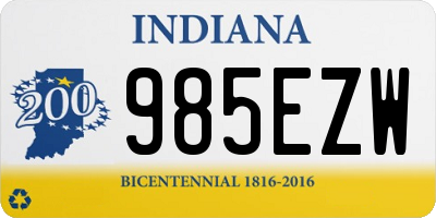 IN license plate 985EZW