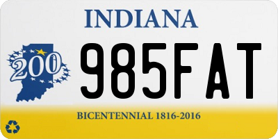IN license plate 985FAT
