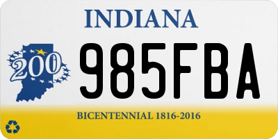IN license plate 985FBA