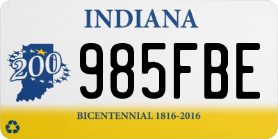 IN license plate 985FBE