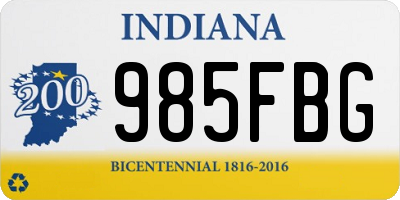 IN license plate 985FBG