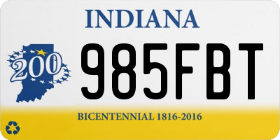 IN license plate 985FBT