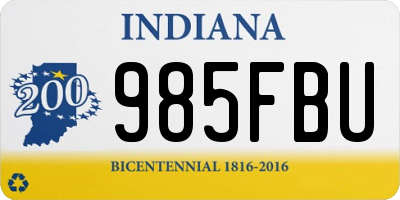IN license plate 985FBU