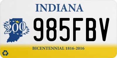 IN license plate 985FBV