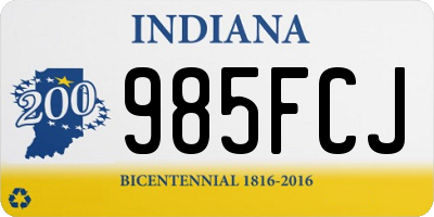 IN license plate 985FCJ