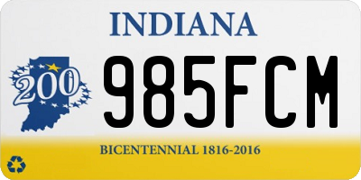 IN license plate 985FCM