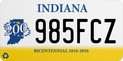 IN license plate 985FCZ