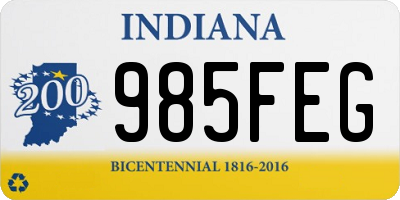 IN license plate 985FEG