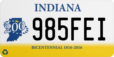 IN license plate 985FEI