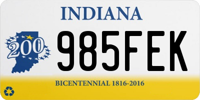 IN license plate 985FEK