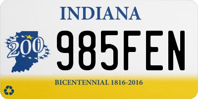 IN license plate 985FEN