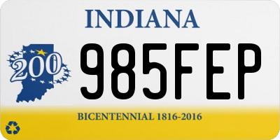 IN license plate 985FEP