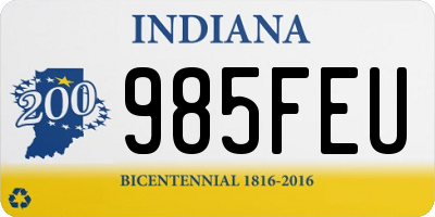 IN license plate 985FEU