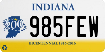 IN license plate 985FEW