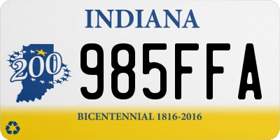 IN license plate 985FFA