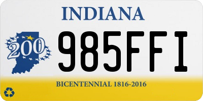 IN license plate 985FFI