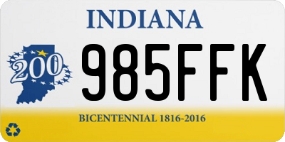 IN license plate 985FFK