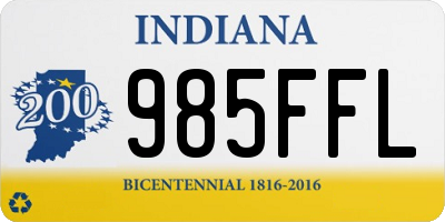 IN license plate 985FFL