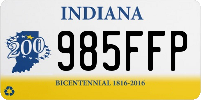 IN license plate 985FFP