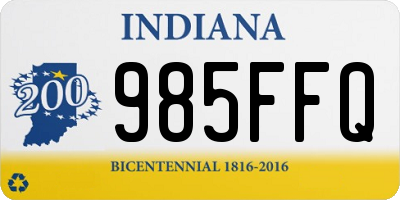 IN license plate 985FFQ