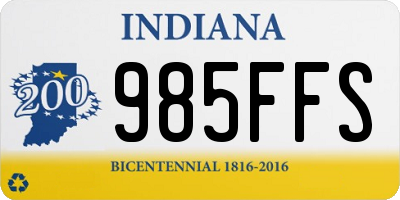 IN license plate 985FFS