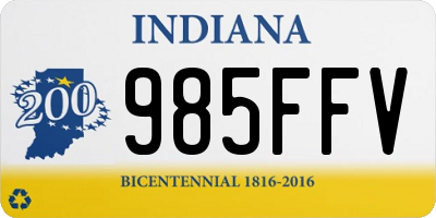 IN license plate 985FFV