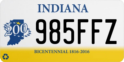 IN license plate 985FFZ