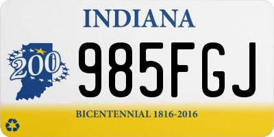 IN license plate 985FGJ