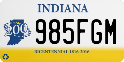 IN license plate 985FGM